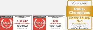 Auszeichnungen für HOFER REISEN