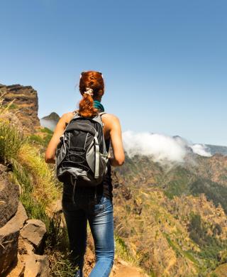 Frau Wandern Berge Frau Wandern Berge