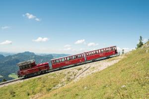 Berg- und Talfahrt Schafbergbahn