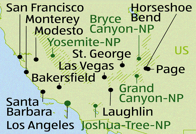 USA Westküste - Rundreise