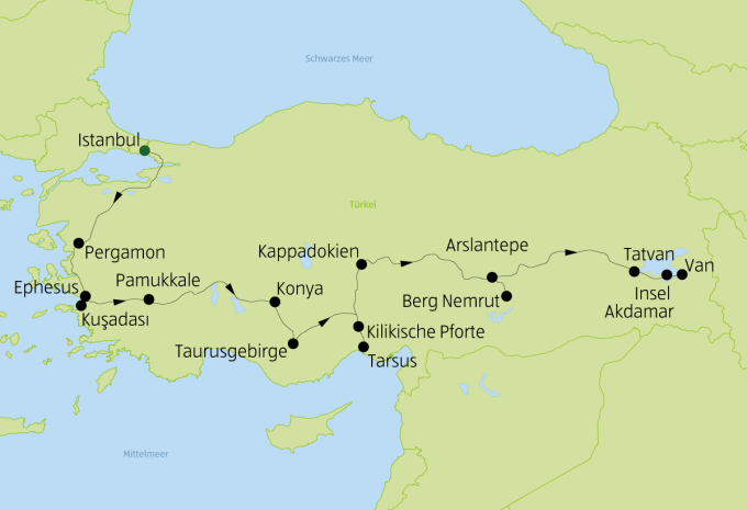 Mit dem Trans Anatolien Express durch die Türkei - Zugrundreise