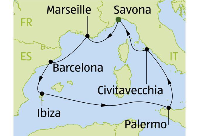 Westliches Mittelmeer - Familienkreuzfahrt