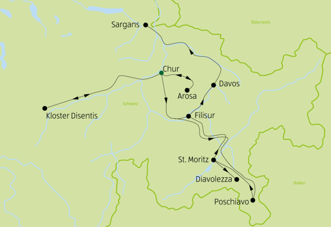 Alpine Cruise - die Schienenkreuzfahrt - Zugrundreise