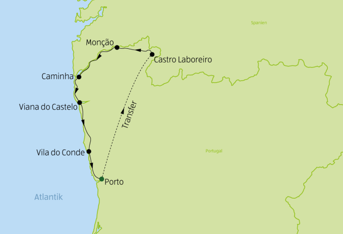 Entdeckungsreise durch Nordportugal - Radtour