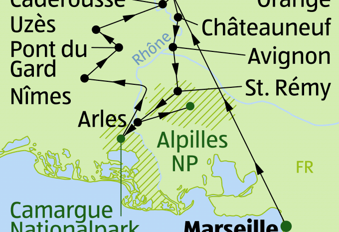 Höhepunkte der Provence - Radtour