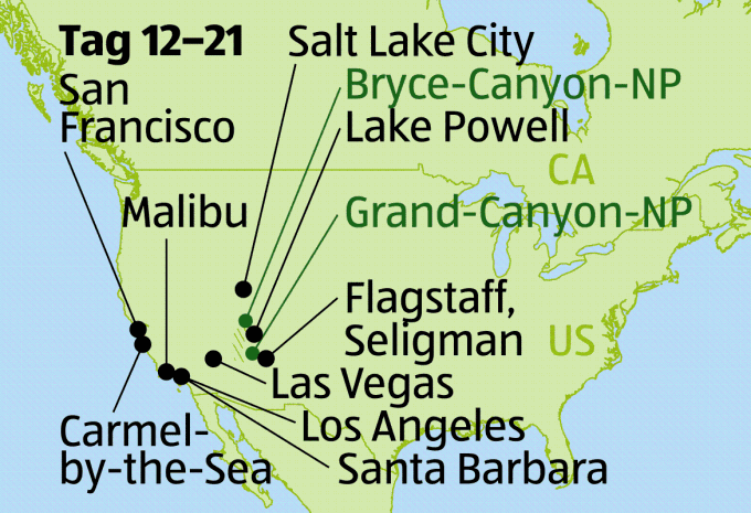 USA - Von der Ostküste an die Westküste - Rundreise
