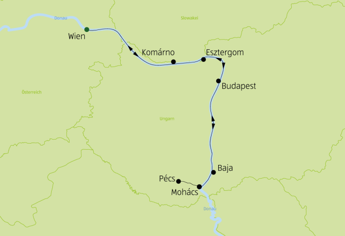 Von Wien nach Budapest - Flusskreuzfahrt