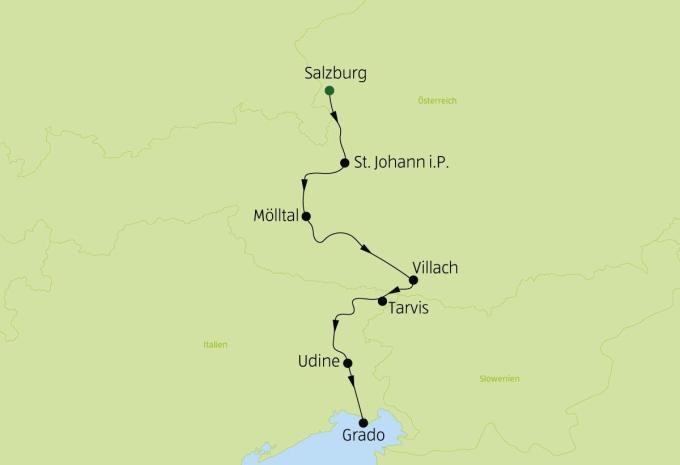 Alpe Adria-Radweg von Salzburg an die Adria - Radtour