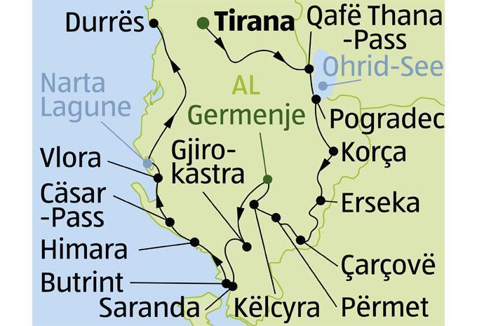 Auf dem Rad durch Albanien - Radtour