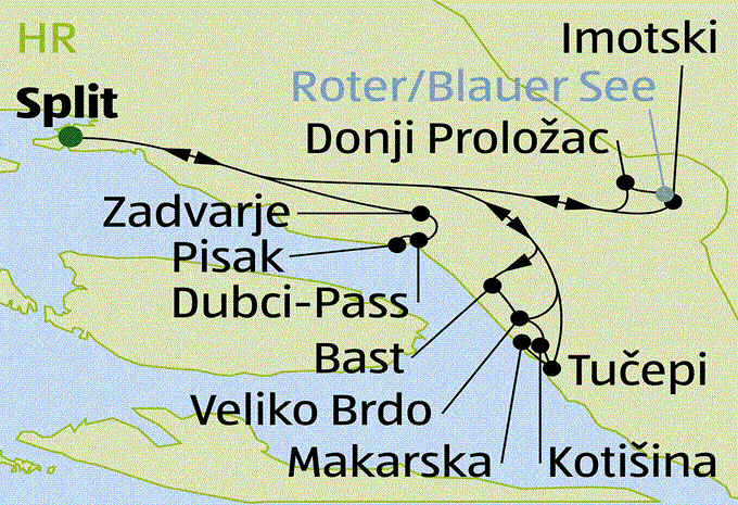 Dalmatien - Wanderreise