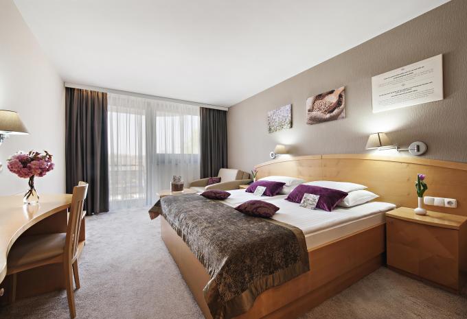 Zimmerbeispiel, Doppelzimmer (DZ) „Economy Balkon Parkblick Französisches Bett“ Zimmerbeispiel, Doppelzimmer (DZ) „Economy Balkon Parkblick Französisches Bett“