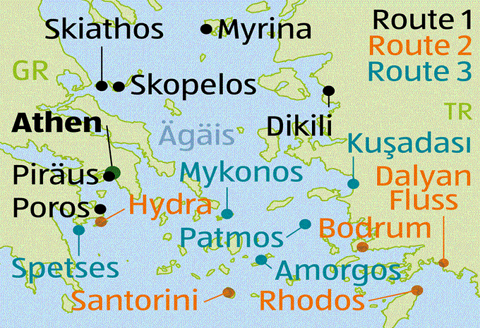 Griechische Inseln - Segelkreuzfahrt