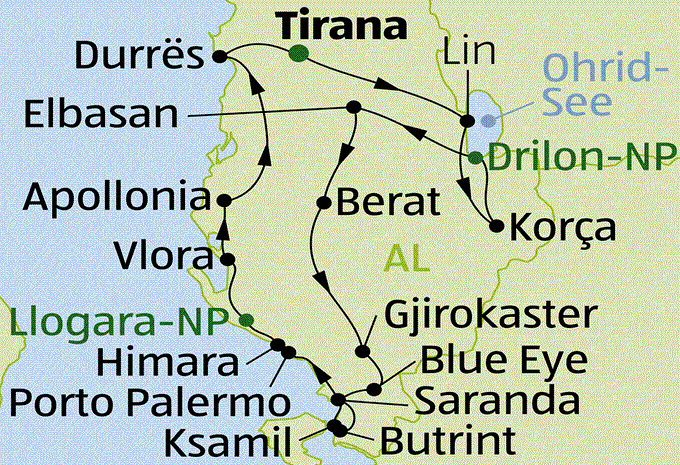 Albanien - Rundreise