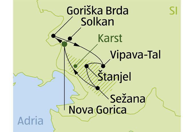 Durch Sloweniens mediterrane Weingärten - Radtour