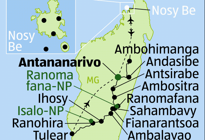 Madagaskar - Rundreise & Baden