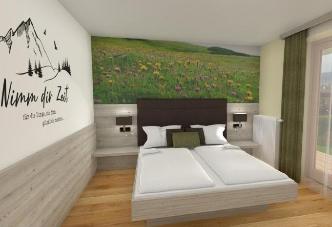 Zimmerbeispiel: Standard Dreibettzimmer Balkon Bergblick Panorama