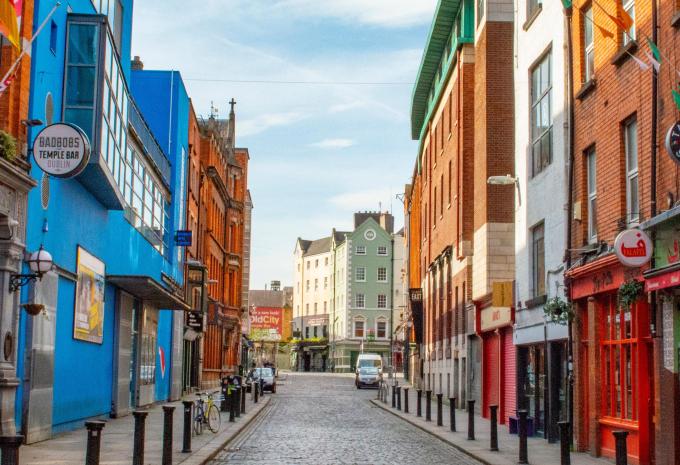 Straße in Stadtzentrum von Dublin