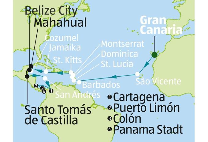 Karibik & Zentralamerika - Kreuzfahrt & City-Trip