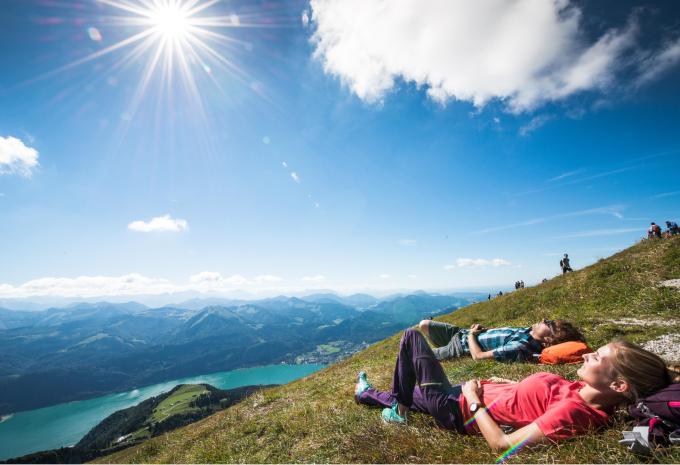 Berg- und Talfahrt Schafbergbahn