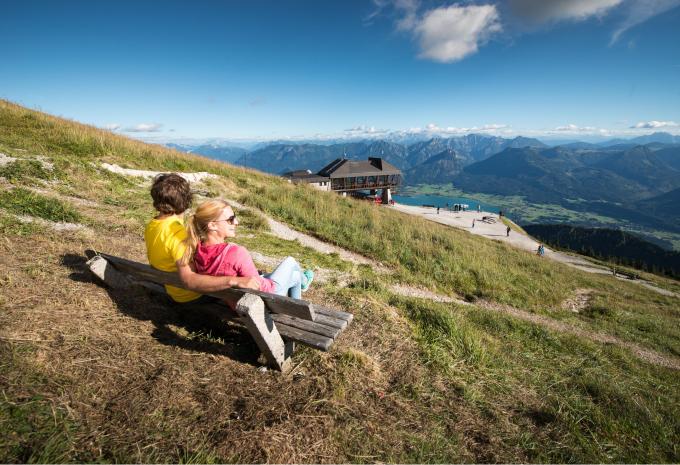 Berg- und Talfahrt Schafbergbahn