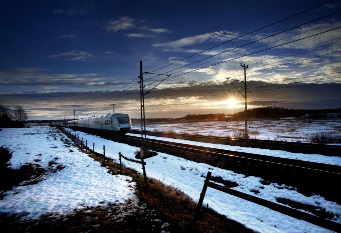 Bahn von Stockholm nach Nordschweden