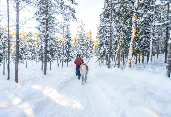 Helena mit Rentier Helena mit Rentier