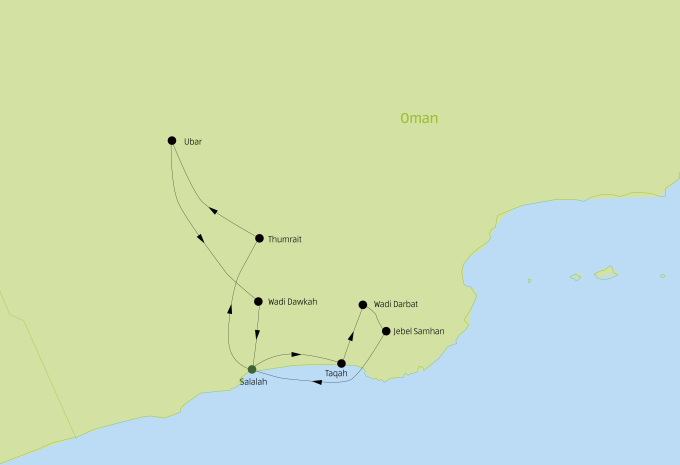 Süd Oman - Sternfahrt & Baden