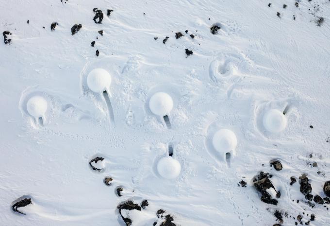 Igloo Lodges von oben Igloo Lodges von oben