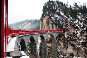 Grand Train Tour of Switzerland im Winter - Zugrundreise