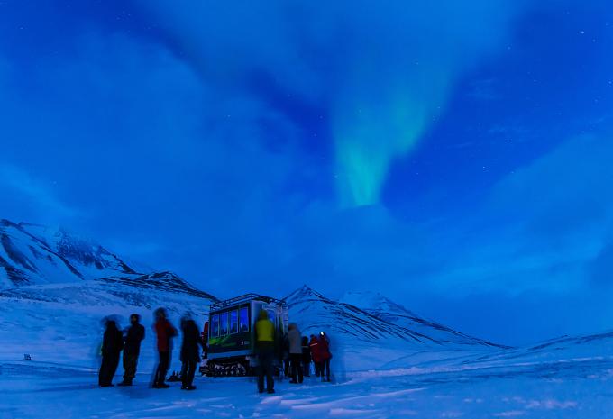 Snowcat auf Spitzbergen