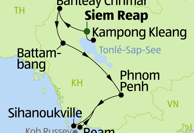 Kambodscha - Rundreise & Baden