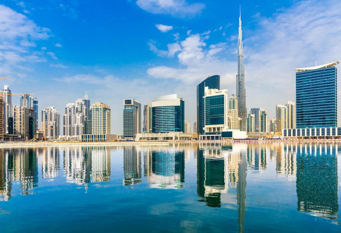 Dubai Panorama mit Burj Khalifa