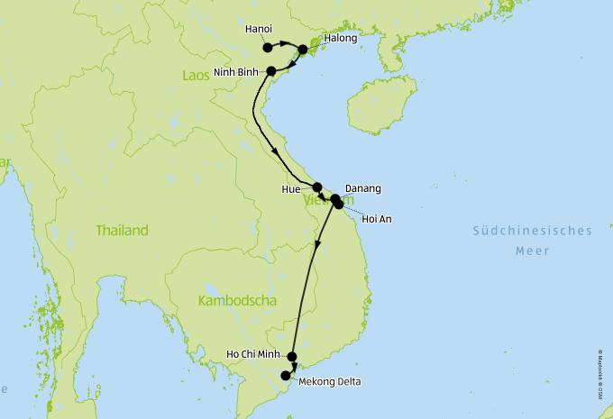 Vietnam von Nord nach Süd - Zug- & Busrundreise