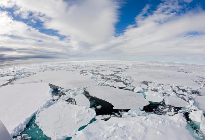 Packeis nahe Spitzbergen