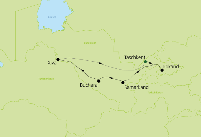Usbekistans Seidenstraße - Zugrundreise
