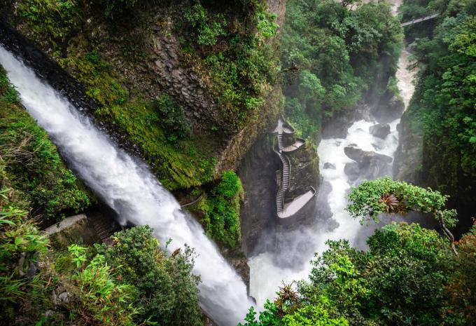 Wasserfall Pailón del Diablo Wasserfall Pailón del Diablo