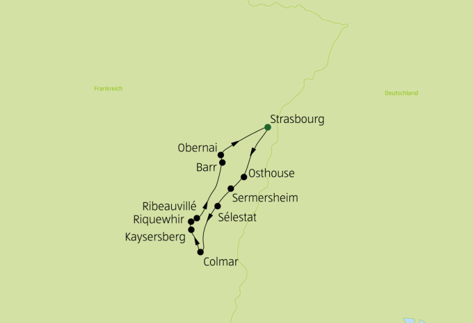 Weinberge und Romantik - Elsass Radtour