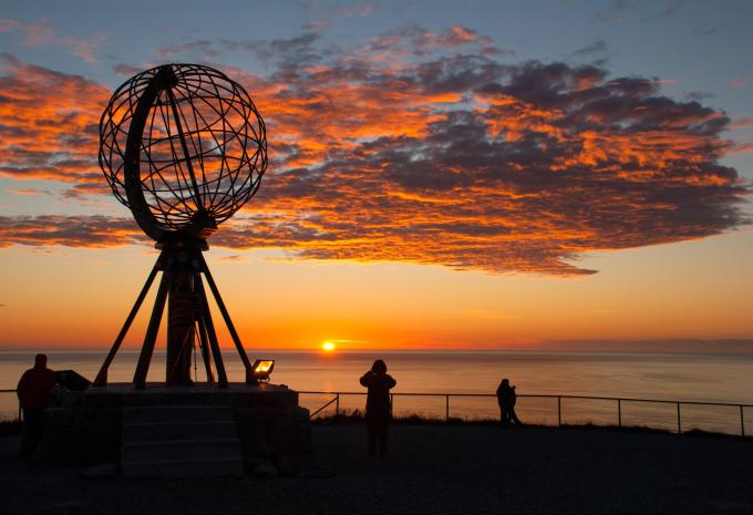 Mitternachtssonne am Nordkapp