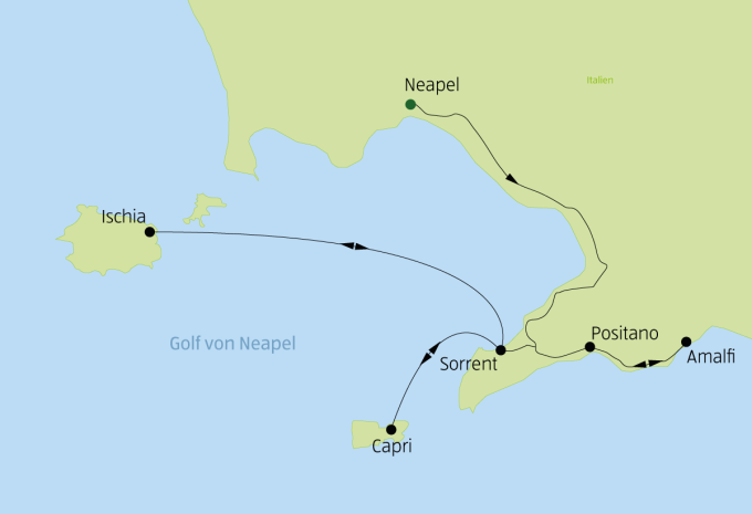 Amalfiküste, Capri & Ischia - Rundreise