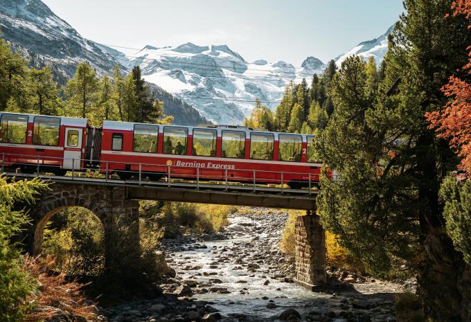 Schweiz - Bernina-Express - Zugrundreise