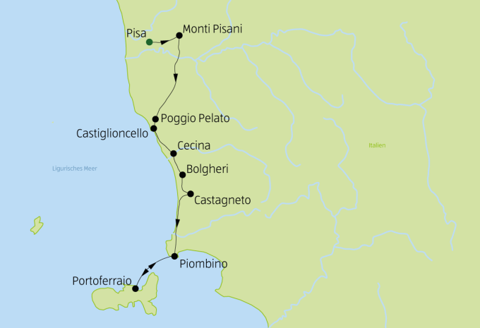 Toskanische Küste - Wanderreise