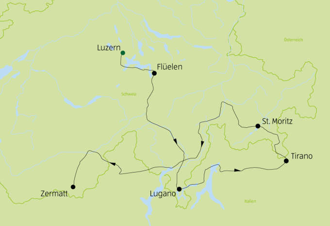Grand Train Tour of Switzerland - Zugrundreise