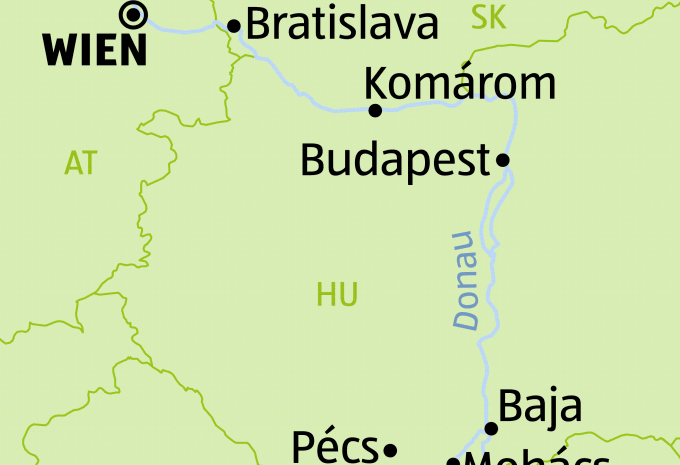 Von Wien über Budapest nach Pécs & retour - Kurz-Flusskreuzfahrt