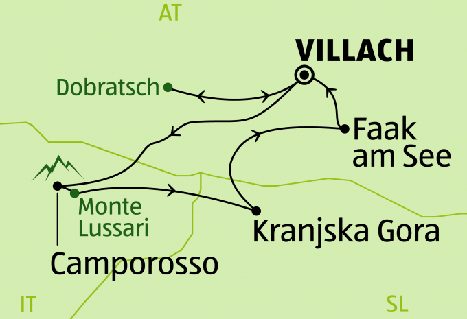 Wandern im Dreiländereck Österreich-Italien-Slowenien