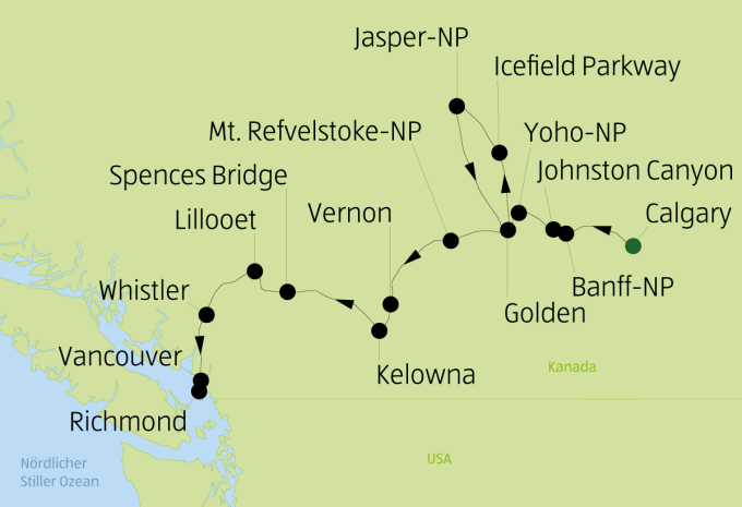 Westkanada: von der Prärie durch die Rockies zur Pazifikküste - Rundreise