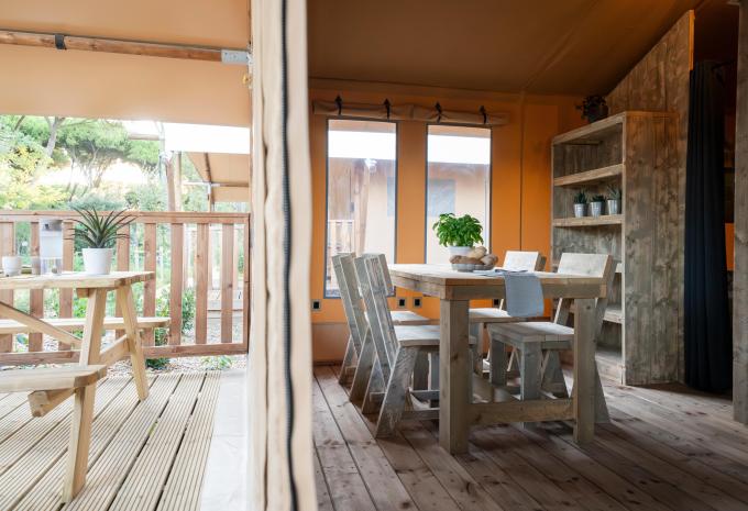 Glamping Lodge made of wood terrace '30'