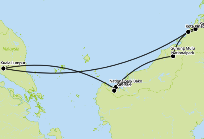 Malaysia & Borneo - Rundreise & Baden