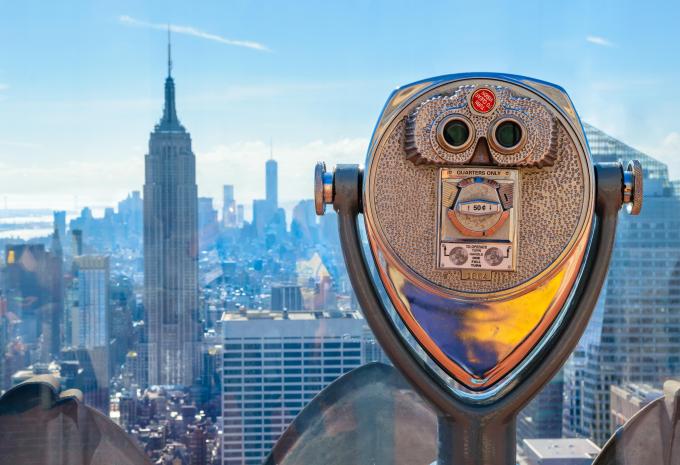 Blick vom Top of the Rock hinüber zum Empire State Building