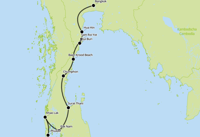 Von Bangkok nach Khao Lak - Rundreise