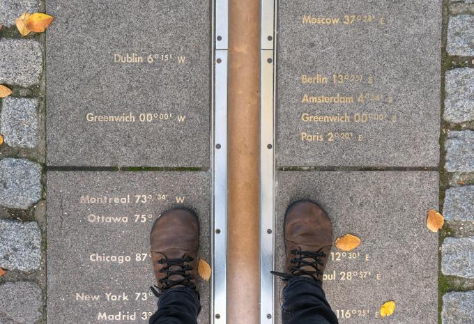 Null Meridian bei der Greenwich Observatory